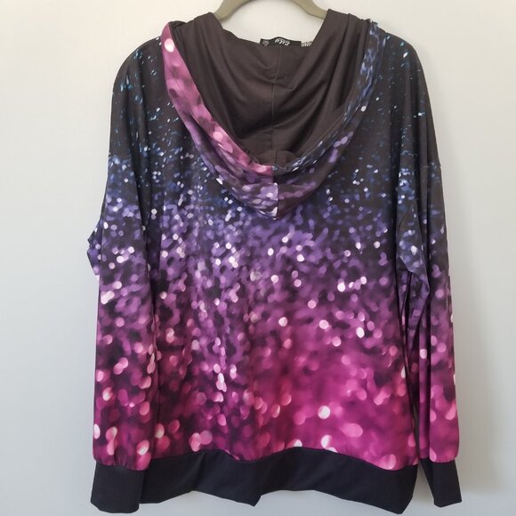 Purple glitter hoodie XL - Picture 2 of 5